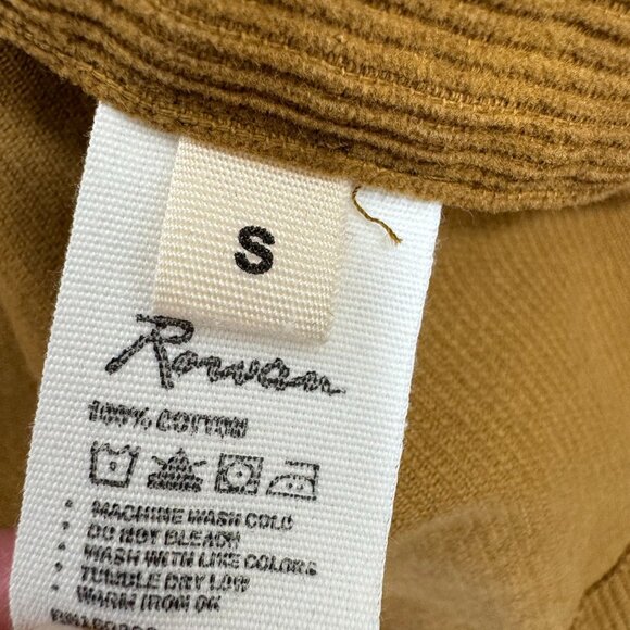 ROWAN Abbot Cord Chore Jacket Women's Small Button Front Pockets Amber Grain - Picture 3 of 8